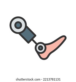 Smart Prosthesis icon vector image. Can also be used for Artificial Intelligence. Suitable for mobile apps, web apps and print media.