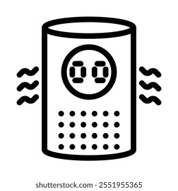 Smart purifier icon line style transparent
