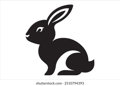 Smart Rabbit Logo silhouette vector design