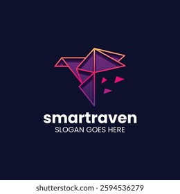 Smart Raven Gradient Colorful Logo