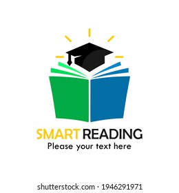 Smart reading logo template illustration