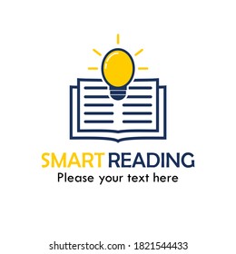 Smart reading symbol logo template illustration