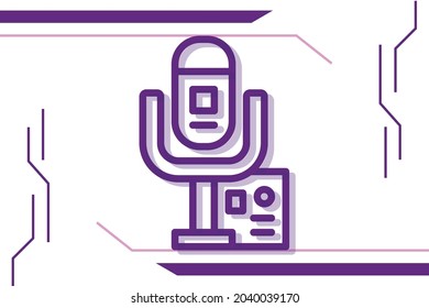 Smart recorder icon symbol sign from modern smart appliance collection for mobile concept and web apps design. Technology and household related vector line icons