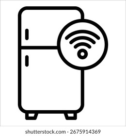 Smart Refrigerator Icon Element For Design