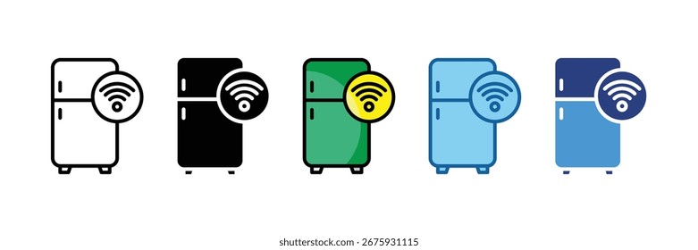 Elemento elegante del icono del refrigerador para el diseño