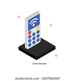 Smart Remote Concept isometric Style Illustrations. Eps 10 File