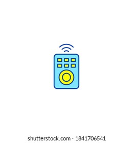 Smart remote icon. Internet of things icon. Simple, flat, outline, color.