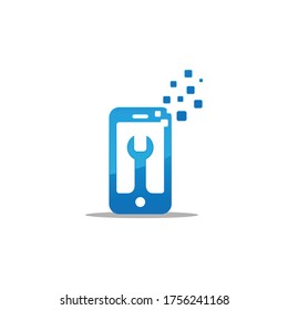 Smart repair technology logo concept design vector. Mobile repair logo design vector template