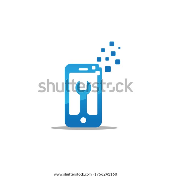 Smart repair technology logo\
concept design vector. Mobile repair logo design vector\
template