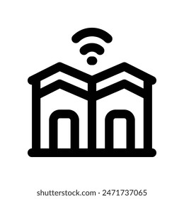 smart resident icon. vector line icon for your website, mobile, presentation, and logo design.