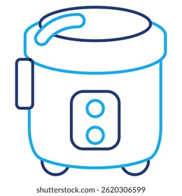 Smart Rice Cooker icon represented by Automatic Rice Cooker Dual Line style.