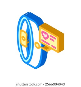 smart ring wearable isometric icon vector. smart ring wearable sign. isolated symbol illustration