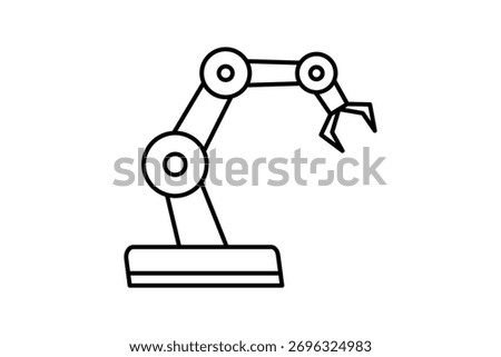 Smart robot arm Icon. Icon related to Technology. Line icon style. Simple vector design editable
