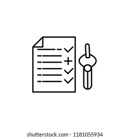 Smart robot artificial intelligence concept line icon. Simple element illustration. Smart robote concept outline symbol design from artificial intelligence set on white background