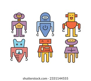 Symbolsatz für intelligente Roboter
