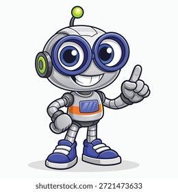 smart robot character illustration in high quality vector