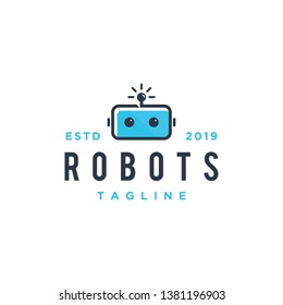 smart robot concept logo design