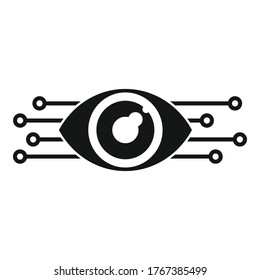 Smart robot eye icon. Simple illustration of smart robot eye vector icon for web design isolated on white background