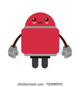 smart robot future technologies theme on white background