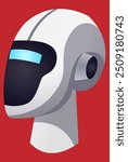 smart robot head vector illustration