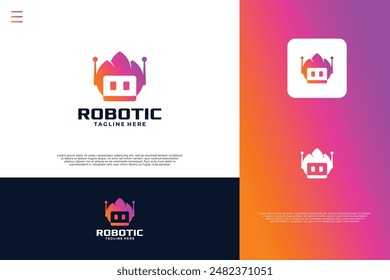 Smart robot logo design inspiration