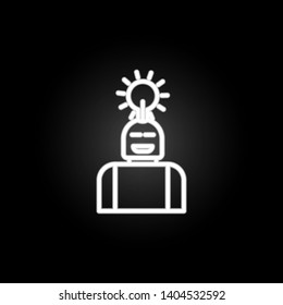 smart robot neon icon. Elements of intelligence set. Simple icon for websites, web design, mobile app, info graphics
