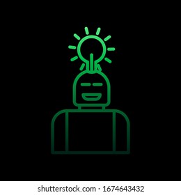 Smart robot nolan icon. Simple thin line, outline vector of intelligence icons for ui and ux, website or mobile application