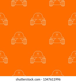 Smart robot pattern vector orange for any web design best