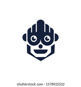 Smart Robot vector logo. Robot techno logo vector.	