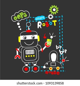 smart robot,vector illustration