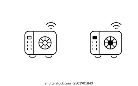 Smart Safe icon design with white background stock illustration