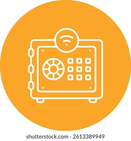Smart Safebox vector icon. Can be used for printing, mobile and web applications.
