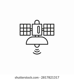 smart satellite dish icon sign vector
