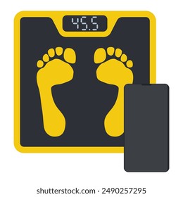 Smart scale for body weight vector cartoon illustration isolated on a white background.