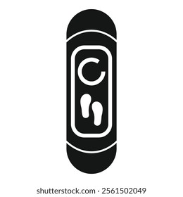Smart scale measuring body composition icon in simple style on a white background