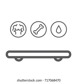 Smart scale weight fat bones water icons. Vector illustration