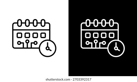 Design do Conjunto de Ícones Brancos de Estrutura de Tópicos Inteligente