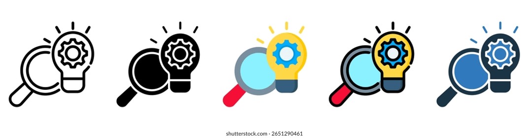 Icono de Búsqueda inteligente Ilustración vectorial de estilo múltiple