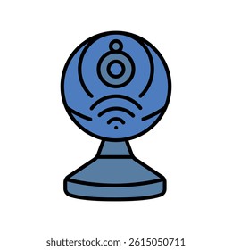 smart security cameras color flat icon for digital and print projects.  Minimal clean icons for apps and websites. Modern simple icons for UI UX and branding