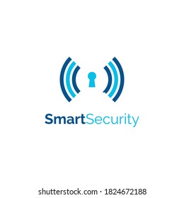 Smart security logo design symbol vector template