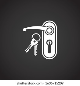 Smart security related icon on background for graphic and web design. Creative illustration concept symbol for web or mobile app.