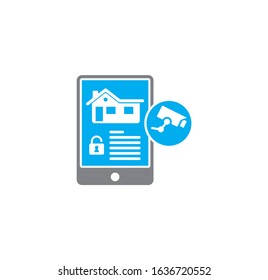 Smart security related icon on background for graphic and web design. Creative illustration concept symbol for web or mobile app.