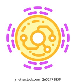 vetor de ícone de cor do sensor inteligente. sinal do sensor inteligente. ilustração de símbolo isolado