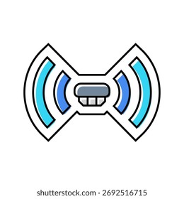 vetor de ícone de cor do sensor inteligente. sinal do sensor inteligente. ilustração de símbolo isolado