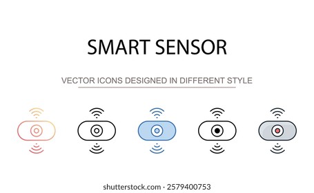 Smart Sensor icon design with white background stock illustration