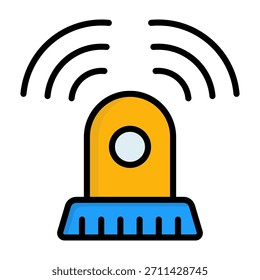 Ilustração do vetor de cor da linha do ícone do sensor inteligente