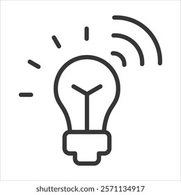 Smart Sensor Icon Vector Illustration Outline
