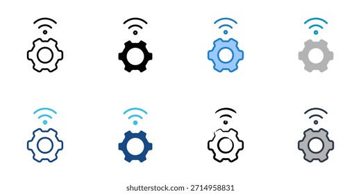 Symbole für intelligente Einstellungen legen eine Vektorsammlung mit mehreren Stilen fest. 
