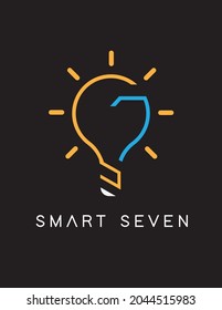 smart seven logo
bulb with the light is symbol of having got an idea 