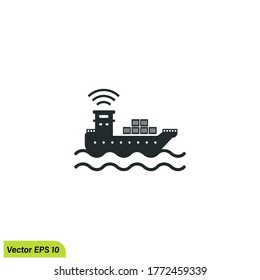 smart ship icon illustration symbol simple design element logo template
